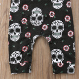 Baby Girl Skull Romper Set